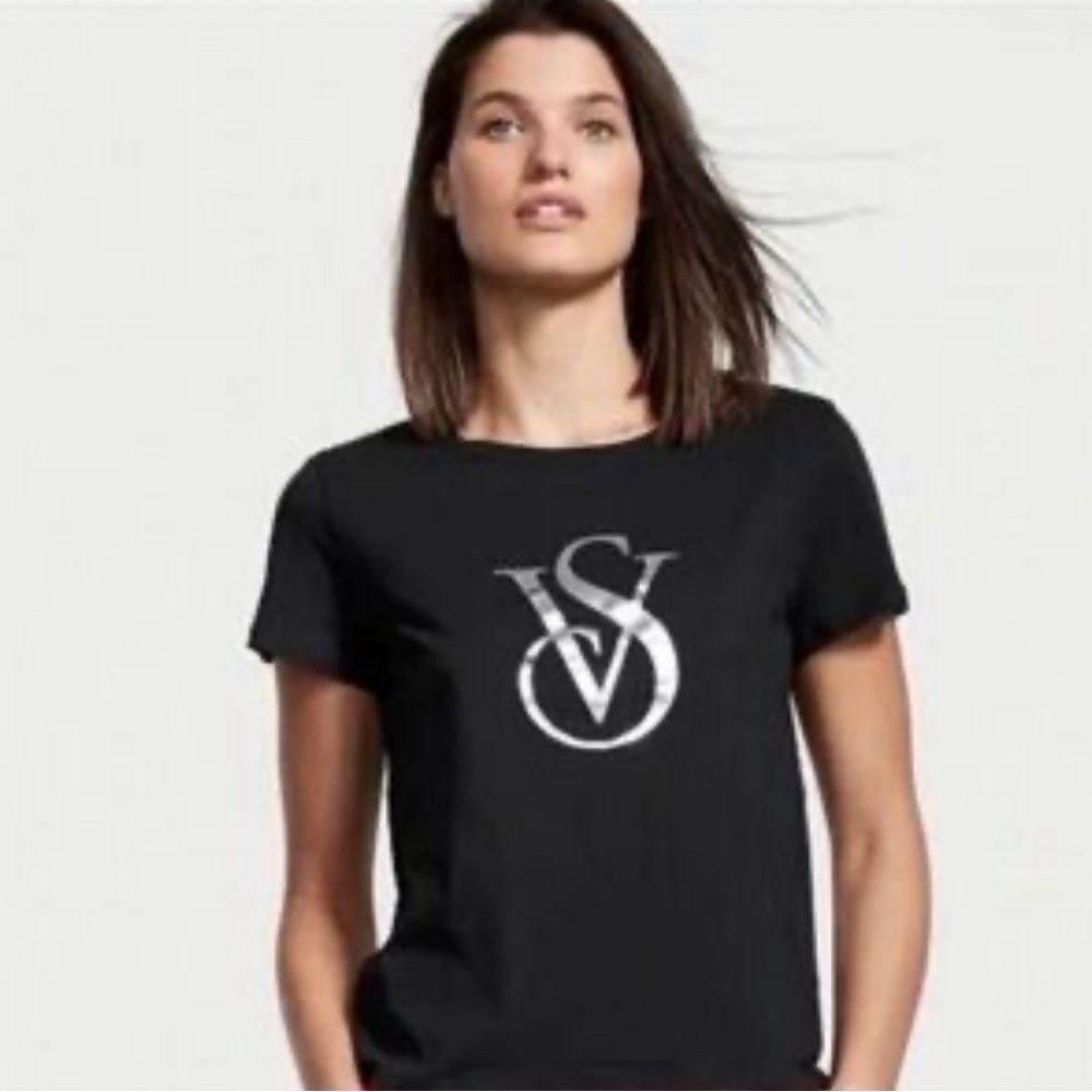 Victoria’s Secret black bling logo top